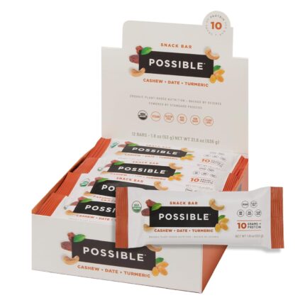 POSSIBLE Snack Bar - Organic Energy Bars with 10g of Plant-Based