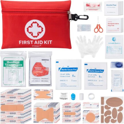 PTEROMY 150 Piece Mini First Aid Kit, Portable Small Emergency Kits