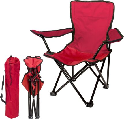 Pacific Play Tents Ruby Red Kids Super Folding Chair, 14" L x 14" W x