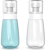 Pack 2 Small Spray Bottle Travel Size 2oz/60ml - Fine Mist Mini Empty