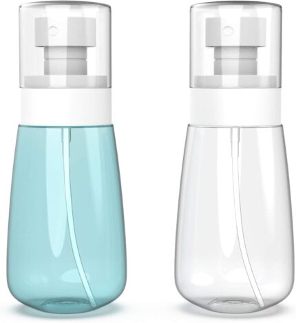 Pack 2 Small Spray Bottle Travel Size 2oz/60ml - Fine Mist Mini Empty