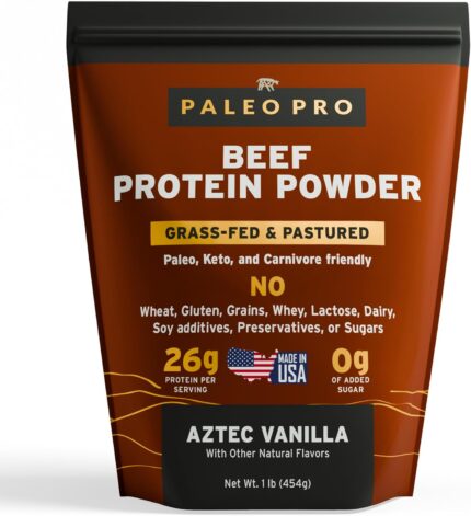 Paleo Pro 26G Beef Protein Powder - Grass Fed Protein Powder Isolate -