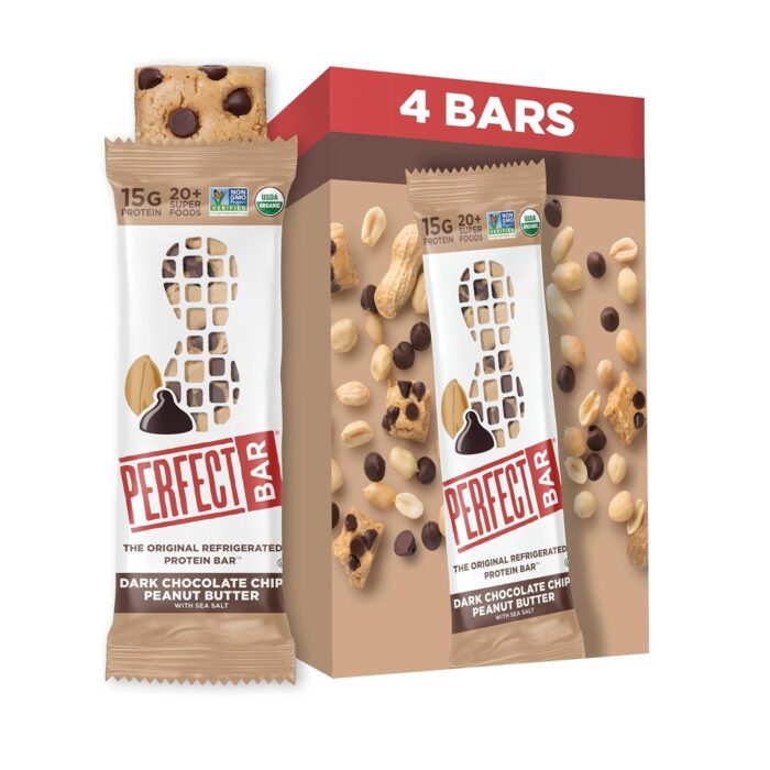 Perfect Bar Gluten-Free Dark Chocolate Chip Peanut Butter Protein Bar,
