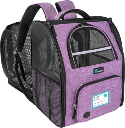 PetAmi Dog Cat Backpack Carrier, Expandable Pet Carrier Backpack for