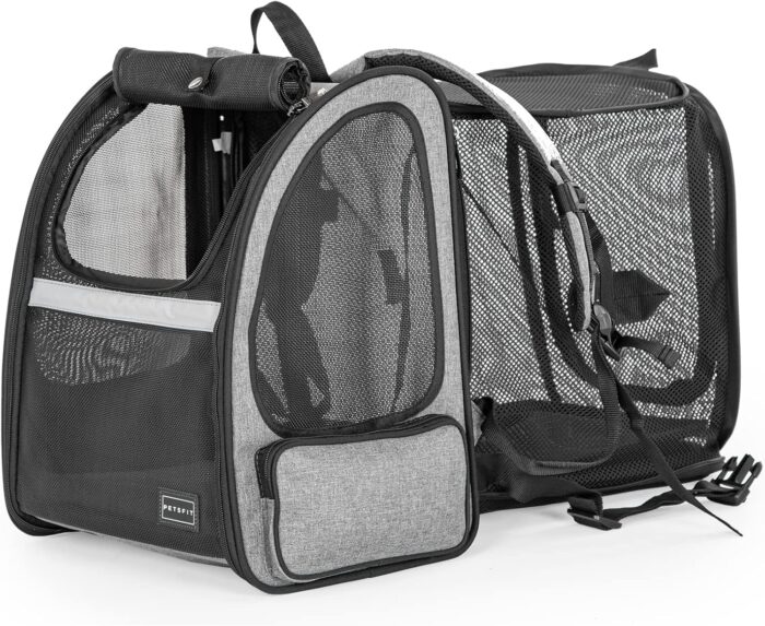 Petsfit Dog Backpack Carrier,Cat Backpacks Expandable with Great