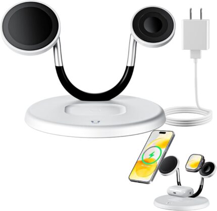 Phone and Watch Charging Station: Mag-Safe 15W Fast Wireless Charger