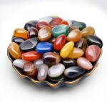 Polished Stone Set Colorful Agate Crystals, Handpicked Tumbled