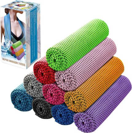 Ponpon 10pcs Cooling Towel Ice Towel Cooling Towels for Neck