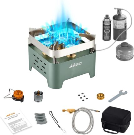 Portable Camping Stove Gas Cooking Burner, 30,000 BTU Propane Camp