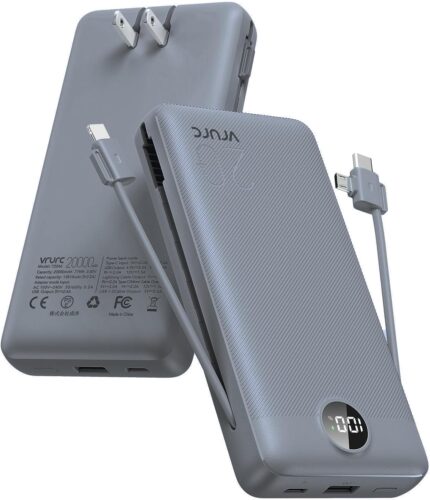 Portable Charger Power Bank 20000mAh,VRURC 22.5W Fast Charging Power