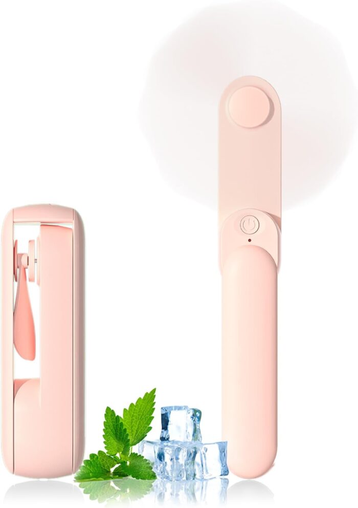 Portable Handheld Fan, 2 IN 1 Mini Hand Fan, Battery Operated [8-15