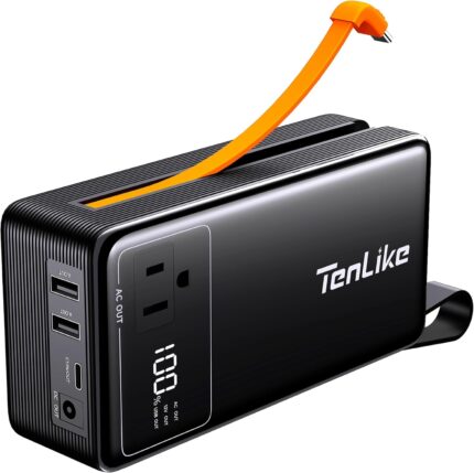 Portable Power Station 99.9Wh Power Bank for Camping Essentials Small
