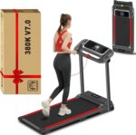 Portable Treadmill with Handle, 3.0HP Walking Pad Treadmill,