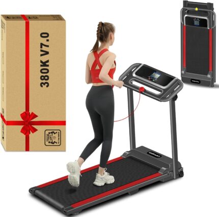 Portable Treadmill with Handle, 3.0HP Walking Pad Treadmill,