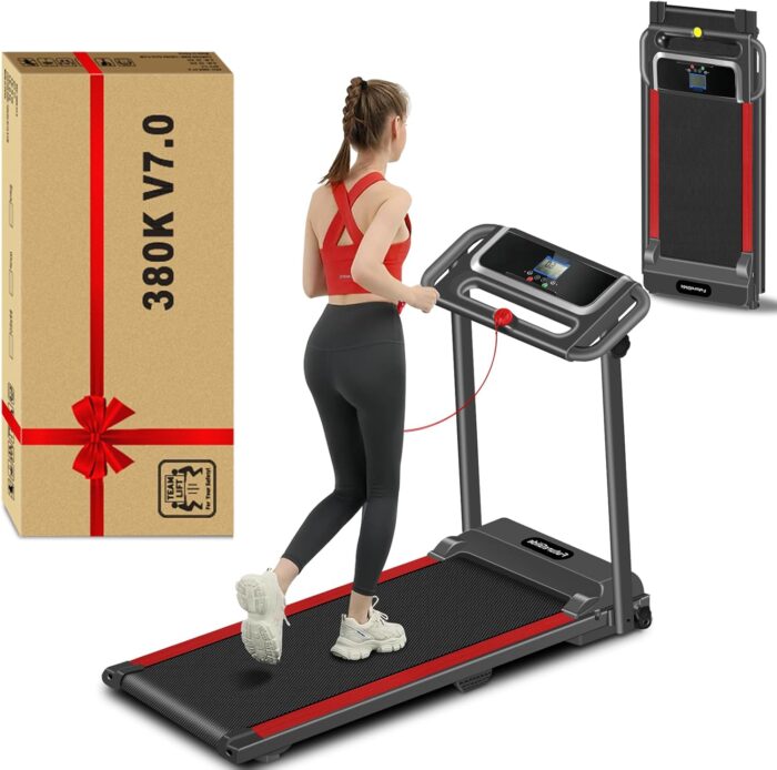 Portable Treadmill with Handle, 3.0HP Walking Pad Treadmill,
