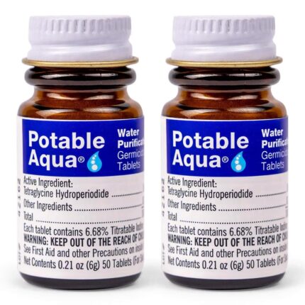 Potable Aqua Water Purification Tablets, Portable and Effective Water