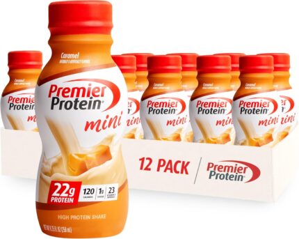 Premier Protein Shake MINIs, Caramel, 22g Protein, 120 Calories, 1g