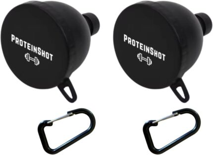 Protein Funnel, Travel Protein Powder Container To Go with Carabiner -