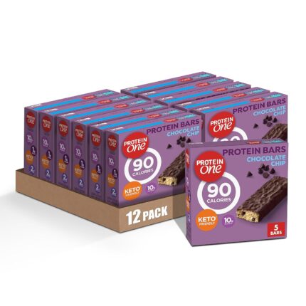 Protein One 90 Calorie Protein Bars, Chocolate Chip, Keto Friendly, 5