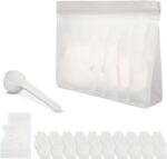 Protein Powder Travel Container Set - 60 Disposable Bags with Storage