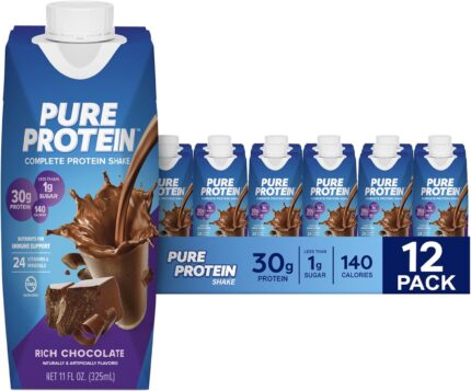 Pure Protein Chocolate Protein Shake, 30g Complete Protein, Ready to