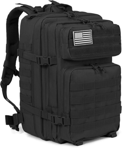 QT&QY 45L Military Tactical Backpacks Molle Army Assault Pack 3 Day