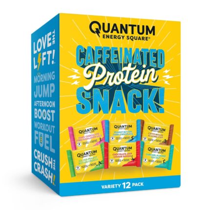Quantum Energy Square: Energy Bar with Caffeine & 10g Protein.