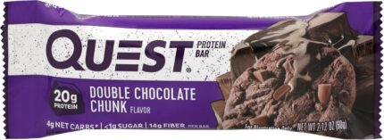 Quest Nutrition Protein Bar, Double Chocolate Chunk, 20g Protein, 4g