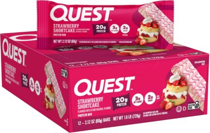 Quest Nutrition Protein Bars, Strawberry Shortcake, 20g Protein, 2g