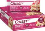 Quest Nutrition White Chocolate Raspberry Protein Bars, 20g Protein,