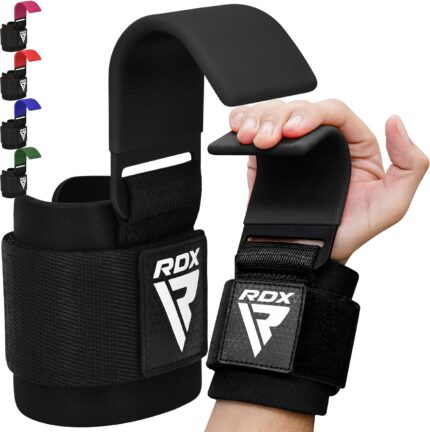 RDX Weight Lifting Hooks Straps Pair, Non-Slip Rubber Coated