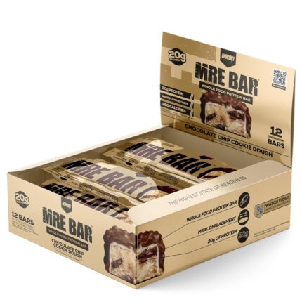 REDCON1 MRE Protein Bar, Chocolate Chip Cookie Dough - Contains MCT