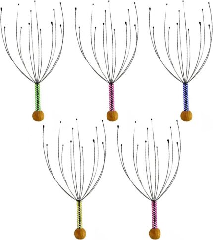 ROSENICE Scalp Massager 5pcs Hand Held Therapeutic Head Scratcher