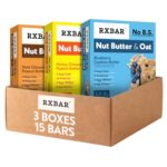 RXBAR Nut Butter and Oat Protein Bars, Snack Bars, Variety Pack (3