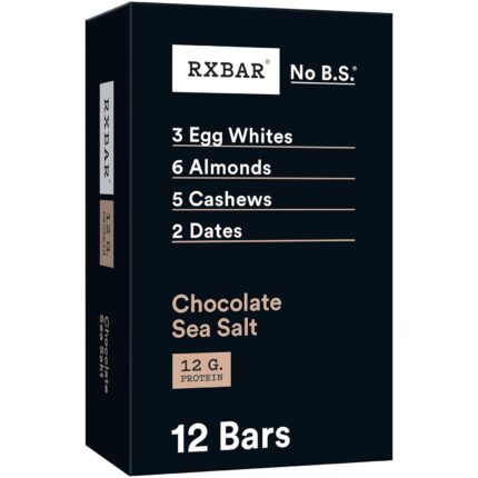 RXBAR Protein Bars, Protein Snack, Snack Bars, Chocolate Sea Salt,