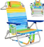 Rainbow Beach Chair for Adults | Folding | Heavy Duty | Adjustable Lay