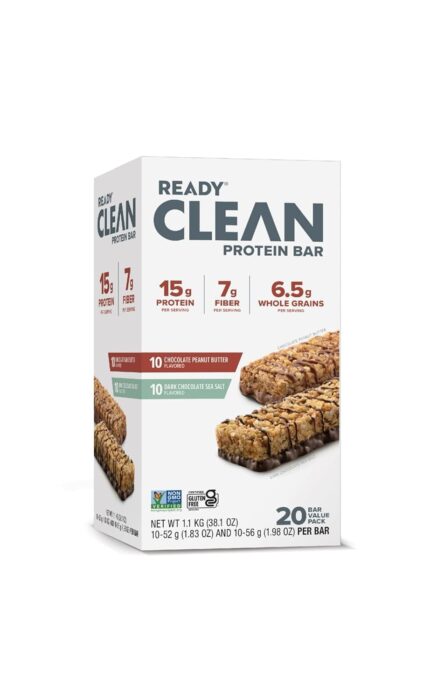 Ready Clean Protein Bars, Assorted Chocolate Peanut Butter and Dark