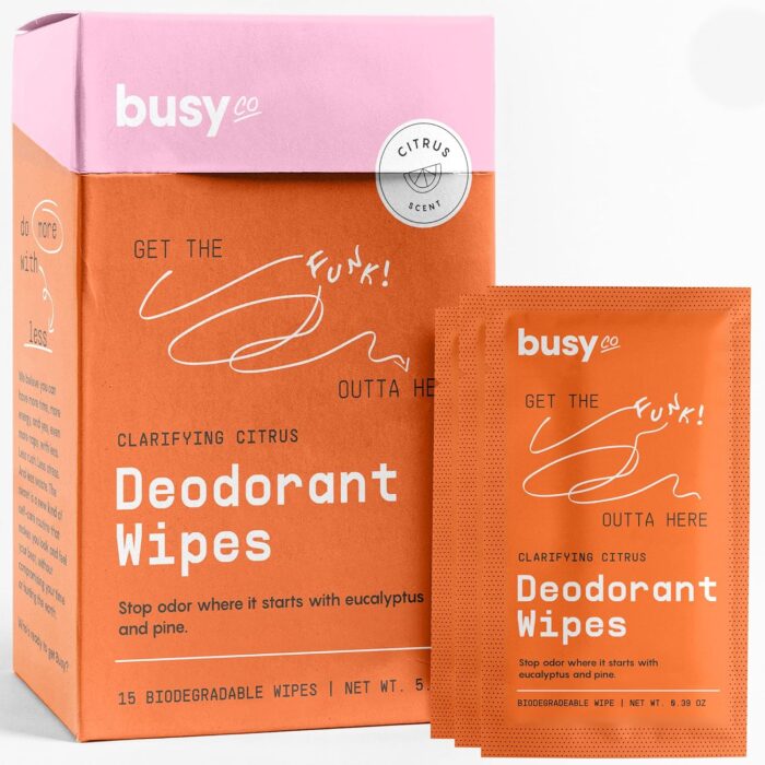 Refresh Line Deodorant Wipes - 15ct Deodorant for Women with Zinc,