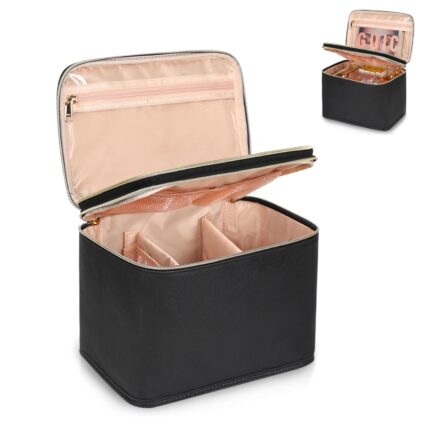 Relavel Foldable Makeup Bag, Large Travel Makeup Bag with