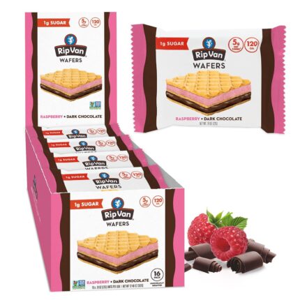Rip Van Raspberry & Dark Chocolate Wafer Cookies - Healthy Snacks -