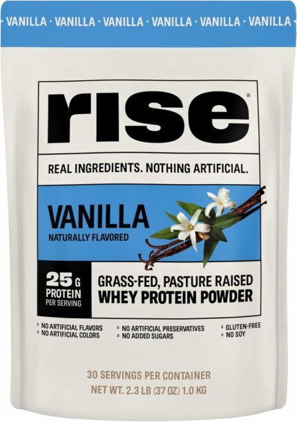 Rise Grass-Fed Whey Protein Powder - Vanilla | 25g Protein No