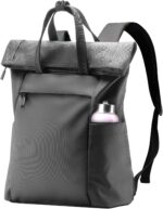 Roll Top Laptop Backpack, Expandable Casual Daypack Water-Resistant