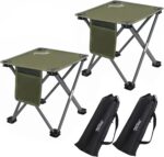 Roptat 2 Pack Camping Stool,Portable Folding Compact Lightweight Stool