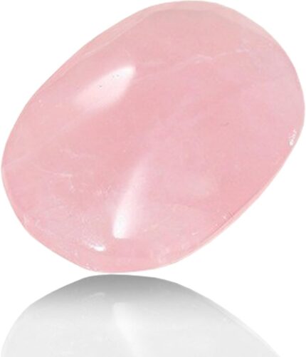 Rose Quartz Crystal Palm Stone - Pocket Massage Worry Stone for