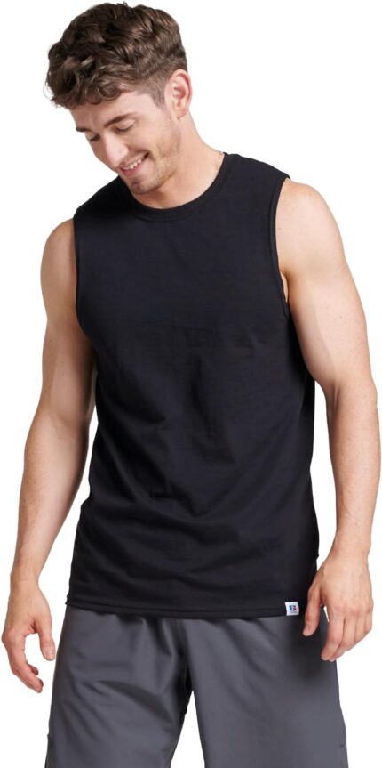 Russell Athletic Men's Dri-Power Cotton Blend Sleeveless