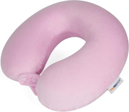 SAIREIDER Travel Neck Pillow 100% Pure Memory Foam Airplane Pillow for