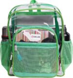 SHYLERO Clear Backpack Heavy Duty has TSA Lock, 2-WAY Zipper. PVC
