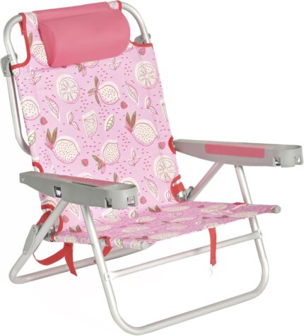 SUNNYFEEL Extra Wide 28" Low Beach Chair 5 Position Lay Flat, XL