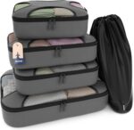 Shacke Premium 5 Packing Cubes Set - Lightweight Mesh Travel Luggage