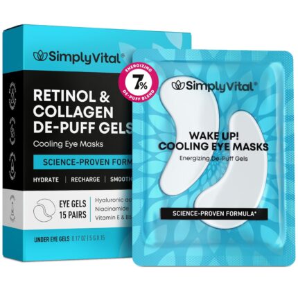 SimplyVital Cooling Eye Masks with Retinol, Collagen and Hyaluronic